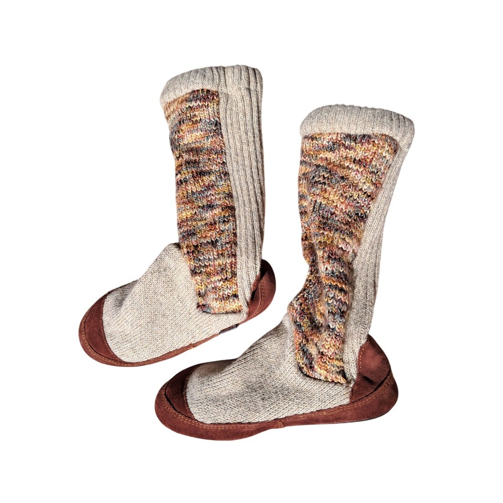 Acorn Womens Wool Blend Slipper Socks Slouch Bootie Multi Color NWOT 6.5-7.5